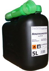Benzinkanister 5l schwarz UN geprüft