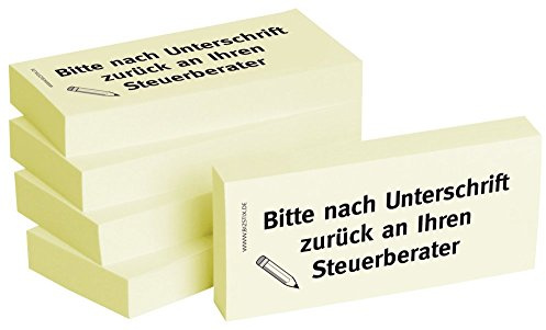 BIZSTIX Bedruckte Haftnotizen - Text: Bitte nach Unterschrif