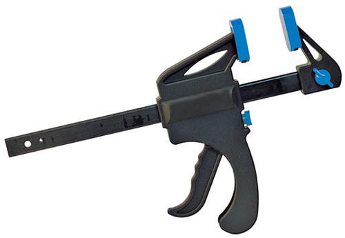 150mm Quick Clamp/Spreader | Single Handed Release & Trigger G-Clamps | Adjustable Head Vice | Lightweight Long Join Holder | Workshop Wood Bench Grip