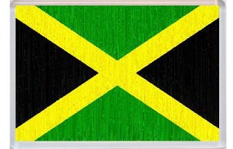 Jamaica/Jamaican - 'Rustic Style' National Country Flag - Jumbo Fridge Magnet