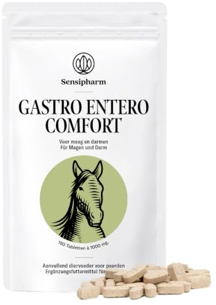 Sensipharm® Gastro Entero Comfort Pferd - Magen & Darm - 180 Tabl. | Bei empfindlicher Verdauung, Heuwechsel und Transportstress, auch für Ponys, TCM-Kräuter