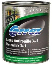 Correx Metallschutzlack 3in1, schwarz, 750 ml 4006415320531