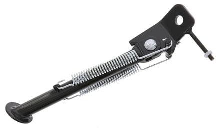 Seitenständer mit angeschweißten Kettenspanner - selbstklappend mit 2 Federn - 195mm - Roller SR50, SR80