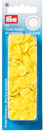 Prym 393107 Nähfrei Druckknopf Color Snaps rund 12,4 mm hellgelb