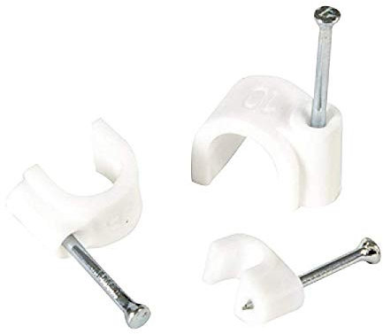 SupaLec White Cable Clip – Round 2.5mm