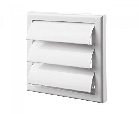 Verschlussklappe 100mm mit Jalousie und Flansch, aus europäischer Produktion