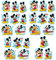 alles-meine.de GmbH 24 TLG. Set Aufkleber/Sticker - Mickey Mouse - selbstklebend - für Jungen & Mädchen - Mäuse/Maus Stickerset Kinder - z.B. für Stickeralbum/Figuren..