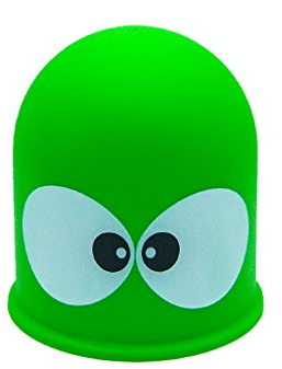 The Coupling Caps Schutzkappe Anhängerkupplung Abdeckkappe Abdeckung Kappe AHK Lustig Geschenkidee Motiv: Big Eyes (Grün)