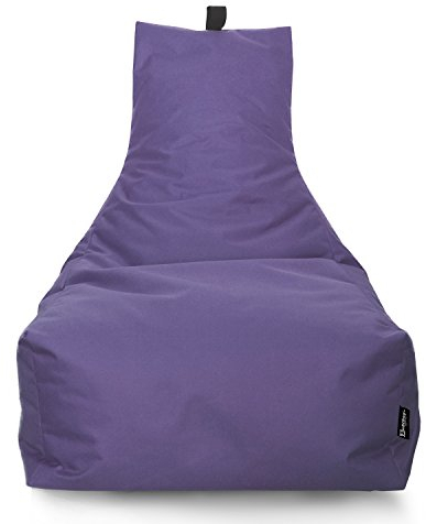 Lounge Sitzsack Liege Beanbag 32 Farben wählbar 90cm(Ø) Rückenlehne Bodenkissen Indoor Outdoor Sitzsäcke Gaming Kinder Bean Bag Erwachsene Riesensitzsack gefüllter Sessel (Flieder)