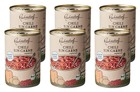 Reichenhof I Chili sin Carne I 6er Pack Bio-Eintöpfe I (6x 400g)