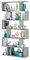 13Casa Kafka H02 Libreria, Melamina, Grigio, 80 x 25 x 192 cm