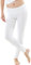 ALBERT KREUZ Damen Yoga Leggings Bio-Stretchbaumwolle Highwaist Umklappbund weiß, 44/46 XXL