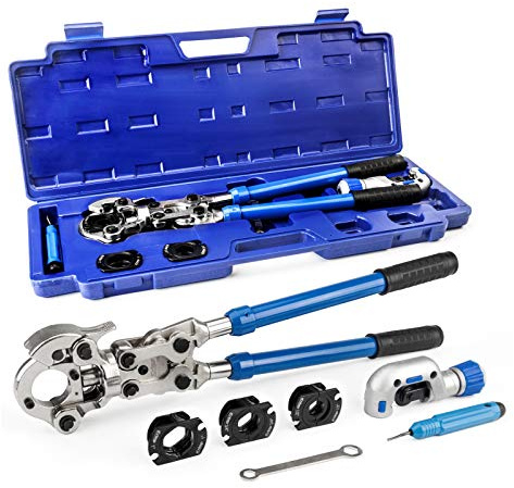 iCrimp Copper Pipe Pressing Tool Kit with Cutter&Deburring Tool for ProPress Copper Fitting-Manufactured by IWISS