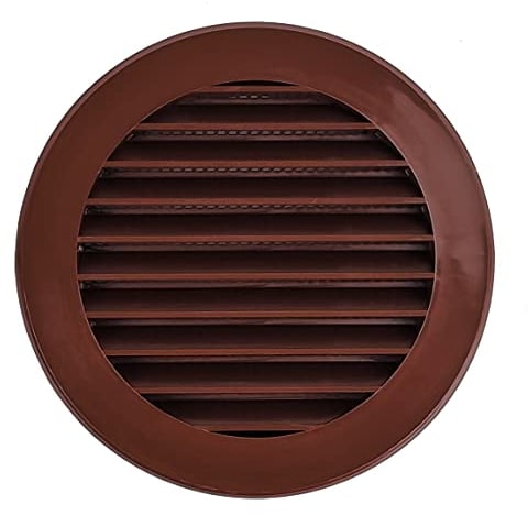 Steinberg14 Brown 100mm Air Vent Cover - 4 inch Round Air Vent Covers for Walls and Ceilings - Vent Covers - Air Vents for Interior Walls - Plastic Ventilation Grille