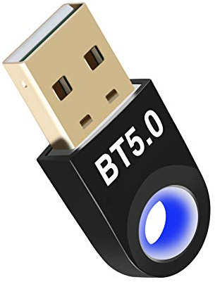 JeoPoom Bluetooth 5.0 USB Adapter, Plug & Play Bluetooth USB Dongle Receiver Transmitter for PC, Headphones, Laptop, Keyboard, Mouse, Printer, Compatible With Windows 7/8/8.1/10(Black)