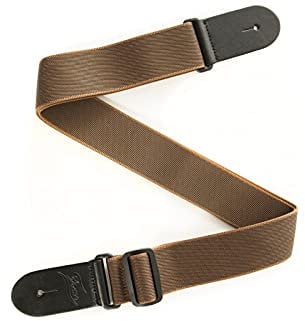 Fame Nylon Series Dunes Instrumentengurt, 50mm Breit, Stufenlos Verstellbar, Hellbraunes Natural Design, Länge bis 155cm