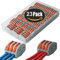 Morsettiere Elettriche, CESFONJER 3 Porte Conduttore Compatto Connettore, Leva-Dado Cavo Connettore, Connettori Elettrici Rapid (23pcs)