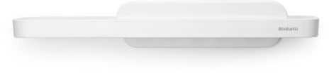 Brabantia - Mindset Estante de Ducha con Escurridor - Sistema de Drenaje de Agua - Soporta Hasta 2 kg - Resistente a la Corrosión - Materiales de Fijación Incluidos - Fresh Blanco - 42,1 x 9 cm