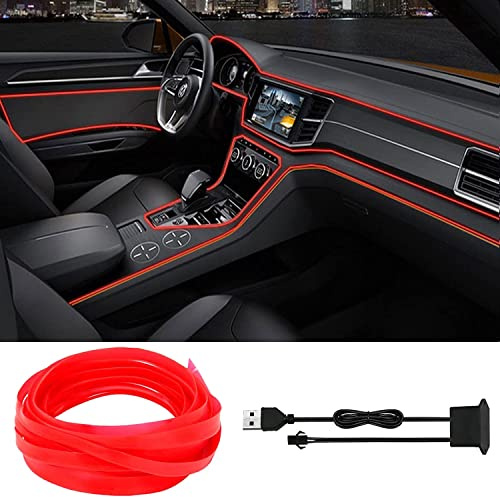 Auto LED Innenbeleuchtung - 5m Innenraumbeleuchtung, Atmosphäre Licht, Streifen, Wasserdicht Ambientebeleuchtung, Lampen fürs Auto