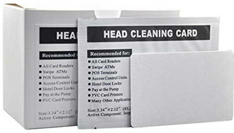 hero-s Lot de 50 cartes de nettoyage professionnelles pour imprimante de cartes de nettoyage pour serrures de porte d'hôtel, POS/ATM/distributeurs automatiques