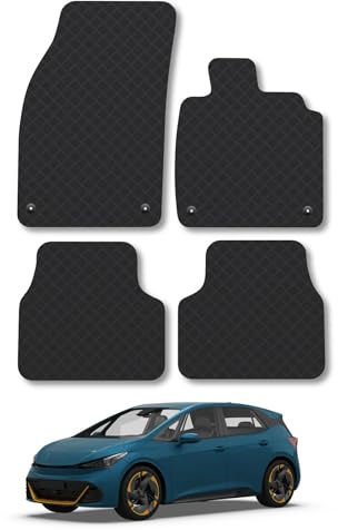 VW ID.3 (2019+) Car Mats Accessories Tailored Fit Carpet Floor Mats Non Slip Black Trim Full Coverage Compatible Accessory Front Rear Set Anti Slip Granulated Backing Hand-Finished
