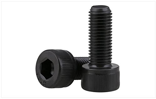 LAZIRO 12,9 Schrauben Kohlenstoffstahl-Innensechskantschrauben Feingewinde M6 M8 M10 M12 Schrauben Schwarze Twill-Zylinderkopfschrauben (Size : M10X1X45 6pcs)