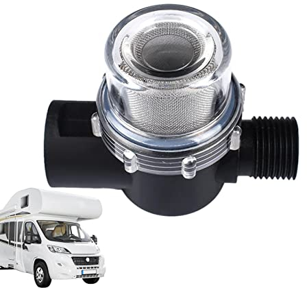 Pompe À Eau Camping Car, Pompe Eau Filtre À Tamis Accessoires Modification des Voies Navigables, Filtre À Eau Universel pour Camping Car Pompe À Eau pour Camping Car