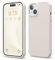 elago Liquid Silicone Case Compatible with iPhone 15 Case, Premium Silicone, Full Body Protective Cover [4 Layer Shockproof Structure], Anti-Scratch Soft Microfiber Lining (Stone)