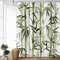 INAAYO 3D Duschvorhang 120x200 Bambus Duschvorhänge Antischimmel Wasserdicht Badevorhang Bambus Duschrollo für Badewanne Dusche Shower Curtains, 8 Duschvorhang Ringe