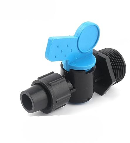 2 pezzi 16mm 20PE connettori per tubi valvola a sfera irrigazione a goccia tubo dado connettore di bloccaggio giunti tubo tubo acqua interruttore-3l4in-16 valvola