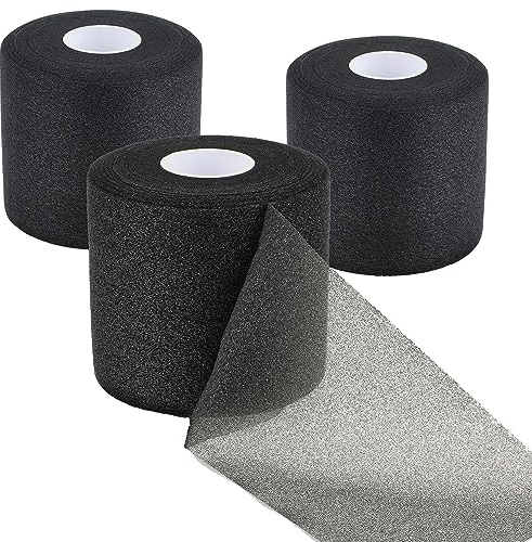 Kinesiologie Tape, 3 Roll Kinesiotapes 7 cm x 27 m, Tape Sport, Wasserfestes & Elastisches Kinesiotape, Hautfreundliche Sport Tapes, Truetape Für Reha-Und Haltungstraining (Schwarz）