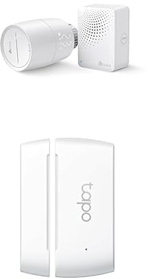 Bündel von TP-Link Kasa Smartes Heizkörperthermostat KE100 KIT + TP-Link Tapo T110 Smart Kontakt Sensor für Fenster-/Türsicherung