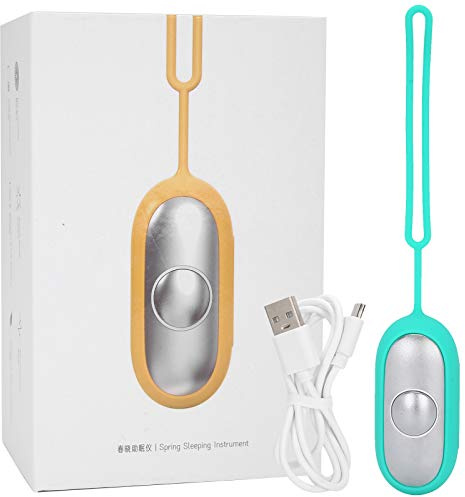Sleep Aid Device - USB Charging Microcurrent Handheld Calm Carry Device,Microcurrent Holding Sleep Instrument for Insomnia Fast Asleep,USB Charging, Anxiety Pressure Relief Sleep Aid Device (Cyan)