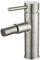 VALAZ Rubinetto Bidet Acciaio Spazzolato | Rubinetto Monocomando Lavabo, Miscelatore Acqua Fredda e Calda, Risparmio Acqua | Installazione Facile e Rapida | Ottone, Inossidabile, Elegante, Rotondo,
