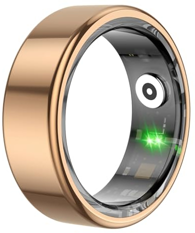 Smart Ring Gesundheits Tracker, Bluetooth Fitness Tracker Ring mit Schlafüberwachung, Schrittzähler, Video Scrollen, Kamera Fernbedienung, IP68 Wasserdicht, für und Android