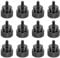 sourcing map 12pcs M3x6mm Knurled Thumb Screw Computer Case Threaded Hand Tighten Screws Aluminum Alloy for PC Case, Black
