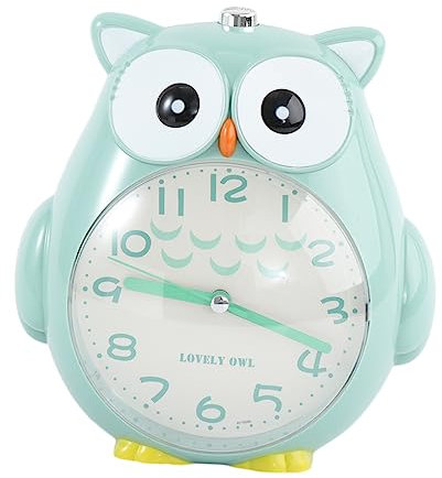 ORFOFE Multifunktionaler Wecker in Eulenform Geräuschlos Für Jungen Und Mädchen Musik Zum Aufwachen Uhr Im Eulendesign