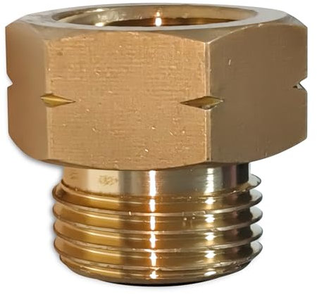 Adattatore per bombole di Gas n.2 [AG KLF (G.12) x IG W 20 x 1/14 LH (G.1)]-Collegare il riduttore di pressione da 50 bar del Fornello a gas Holwim alla bombola del gas con filettatura maschio G1 (IT)