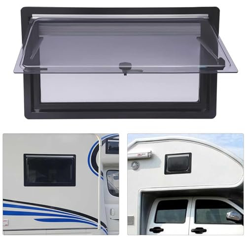 Finestra per camper con tenda avvolgibile integrata e zanzariera – Finestra per camper – Finestra esterna a spinta per camper