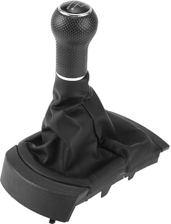 TUCKBOLD Pomo De Palanca De Cambios Manual De 5 Velocidades Para Seat Ibiza | Pomo De Palanca De Cambios Delantera De Caja De Cambios De Plástico Negro De Imitación De Cuero 1 Pc.