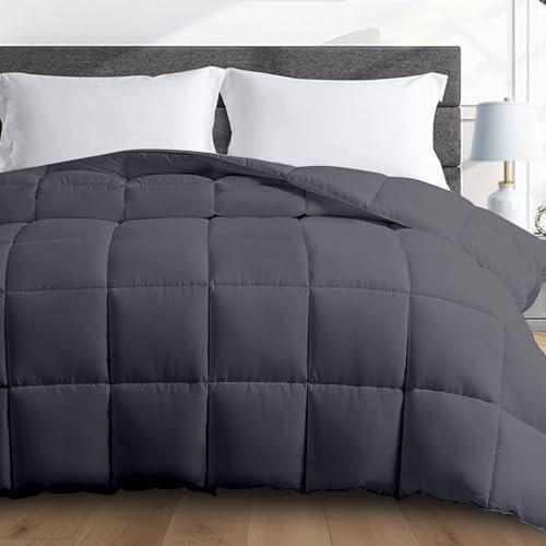 HomeSmart Gewichtsdecke, 3 x flauschiger als eine gewichtete Decke, weicher, atmungsaktiver Stoff, King-Size-Bett, 9 kg, Grau
