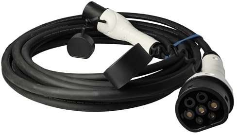 vhbw Câble de Recharge Type 2 vers Type 2 Compatible avec Ora 07, 03 Voiture électrique - 1 Phase, 32 A, 7 KW, 10 m