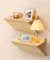 Mazjoaru Nachttisch hängend 2er Set Holz Wandmontage Nachtschrank klein mit Kabeldurchführung Modern & Platzsparend Design für Schlafzimmer Wohnzimmer Gästezimmer