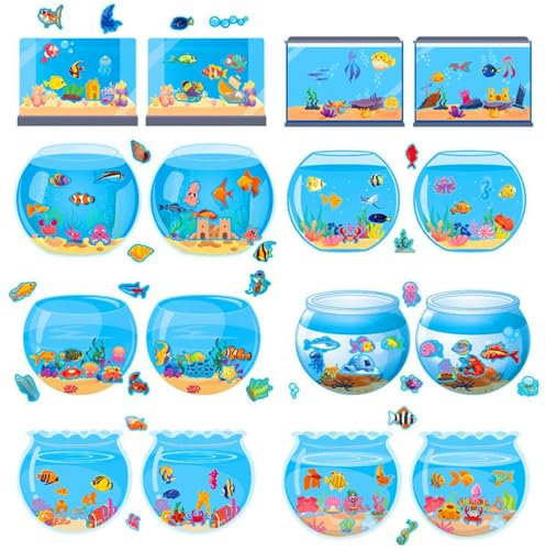 Meerestier Aufkleber 24 Blatt Kinder Sticker Set Meerestiere Aufkleber Kinder Meer Tiermuster Sticker für Jungen Mädchen Geburtstag Geschenke