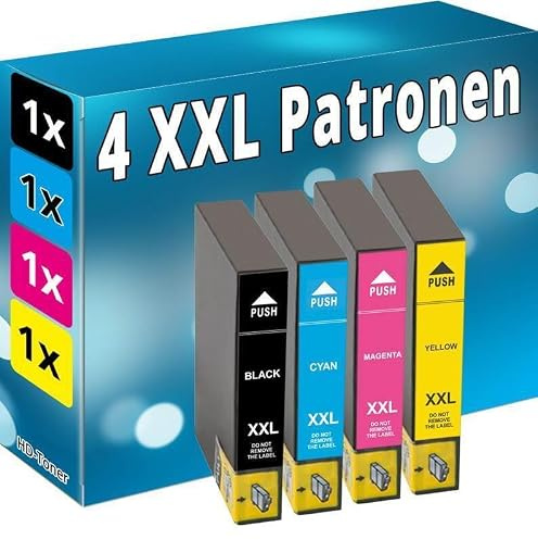 4 Tinte Patronen für Epson Expression XP 2200 XP 3200 XP 4200 WF 2950DWF Ananas