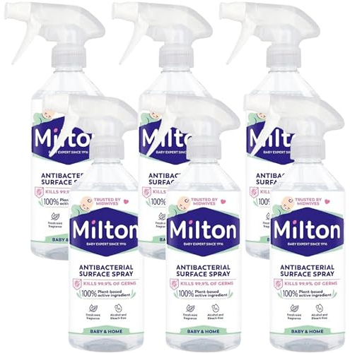 MiltonBaby Antibacterial Surface Spray, Sterilising Antiseptic Cleaner, 500ml (Pack of 6)