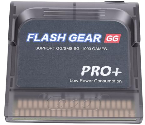 VELATEMOR Carte Mémoire Flash, Cartouche de Jeu Flash 600 en 1 avec Mémoire Intégrée de 4 Go, Prise en Charge de la Console GG Game Gear