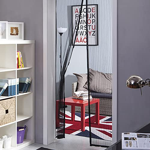 VERDELOOK Zanzariera per Porta in Poliestere con calamita, 120x240 cm, Grigio
