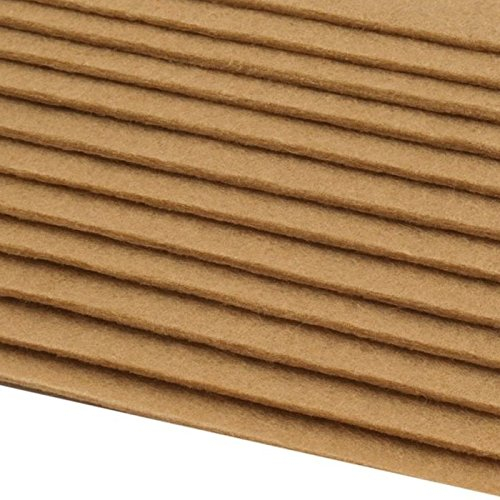 Schnoschi 12 Filzplatten Bastelfilz Filz beige 2-3 mm dick DIN A4 20x30 cm
