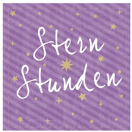 20 Servietten - 'Sternstunden' lila Weihnachten 33 x 33 cm Winter Weihnachten